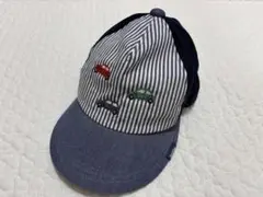 familiar ファミリア　ストライプキャップ 車刺繍　53-55cm