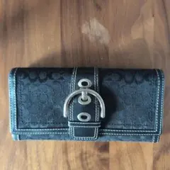 COACH 長財布 シグネチャー ブラックのサムネイル