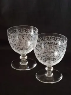 極希少☆美品 24金彩オールドサンルイ パスツール ベル型 ワイングラス 