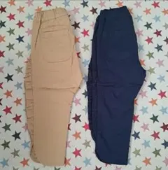 【apreslescours】110♡サイドフリルパンツ♡9分丈♡2着セット