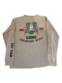 BUZZ RICKSON'S USMC ロングTシャツ カーキ Lのサムネイル