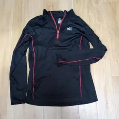 Millet ブラック ジッパー付き Tシャツ M