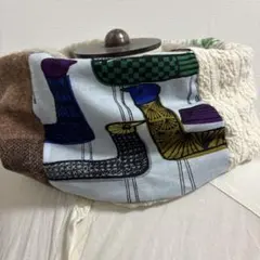 ✳︎ハンドメイド✳︎ふわふわネックウォーマーミナペルホネンニットパッチワークファＡ