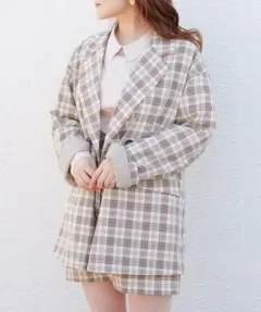 NICE CLAUP ジャケット×ミニスカートセットアップ