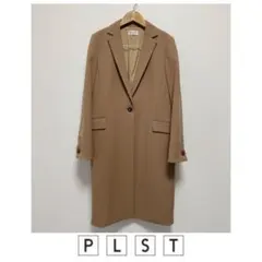 PLST プラステ チェスターコート キャメル S 手洗い可 入学式 卒業式