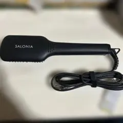SALONIA ブラシヘアアイロン ブラック