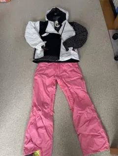 スノーボード スキー ウェア ドット柄 ピンク