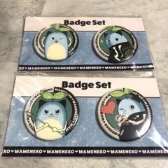 にじさんじ　レオス・ヴィンセント　まめねこアパレル　缶バッジセット A B