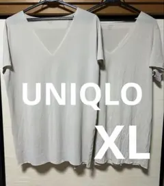 ユニクロク　エアリズムマイクロメッシュVネック　半袖　サイズXL カラーベージュ