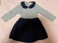 baby GAPストライプ柄長袖ワンピース(3yeahs)