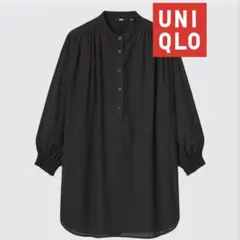UNIQLO ブラック 七分袖 シャツ
