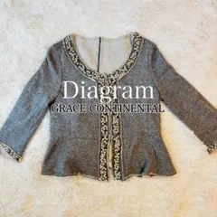 Diagram GRACE CONTINENTAL ノーカラービジュージャケット