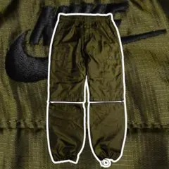 00s NIKE ナイロンカーゴパンツ カーキ 2way 膝下丈 ドローコードのサムネイル