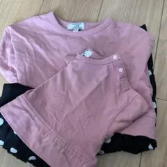 LSP 半袖Tシャツとドット柄ワンピース セット 110・90