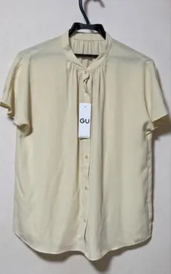 GU エアリーバンドカラーシャツ半袖シャツ Lサイズ