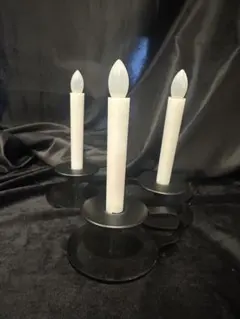 LEDキャンドル 2本セット ホワイト