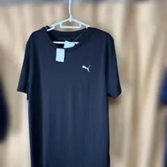 メンズ　PUMA 黒 半袖Tシャツ Lサイズ　新品　吸汗速乾加工、ドライ加工