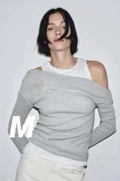 ZARA ダブルレイヤー風アシンメトリーTシャツ - メルカリ