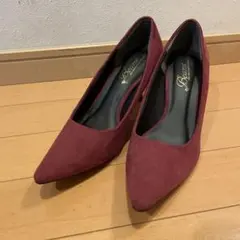 ボルドー スエードパンプス 美品