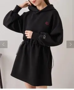 Chicoドロストダンボールスウェットワンピース秋冬にぴったり