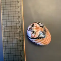 猫の顔の装飾石 ASO