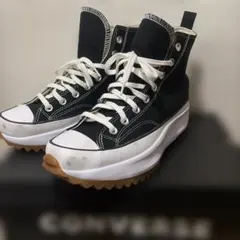 【日本未発売韓国限定】コンバース オールスター 厚底 ハイカット 黒 27