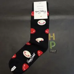 Happy Socks スマイル柄 ソックス ブラックのサムネイル
