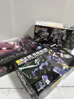 3体　RGズゴックシャア専用　HGドム　HGオリジンザク2