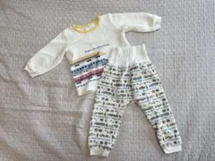 電車プリント ベビーパジャマ　95cm