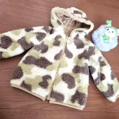 ❣️【90cm】シンプルフリー リバーシブル キルティング フリースジャケット