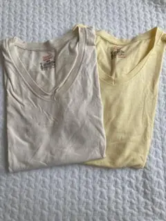 ヘインズ VネックT 2枚セット　hanes Hanes 半袖
