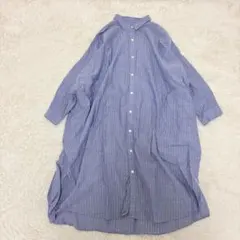 定番✨ジャーナルスタンダードラックス リネン混　ストライプ シャツワンピース