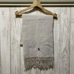 Polo RalphLauren マフラー 白 イタリア製