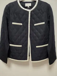 【新品】ALPHA CUBIC ブラック ノーカラージャケット