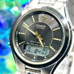 稼働品　CASIO カシオ　リニエージ　メンズ　腕時計　電波ソーラー　アナデジ
