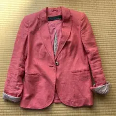 ZARA BASIC ピンク テーラードジャケット M