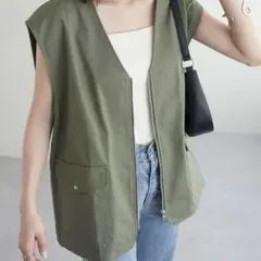 discoat Discoat オリーブ　カーキ　ミリタリーベスト