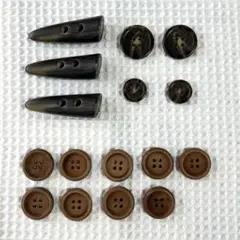 【コート用ボタンセット】　トグルボタン　ダッフルコート　コート