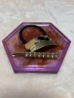 レジン 六角形小物置き トレイ※アクセサリーは付属しておりません