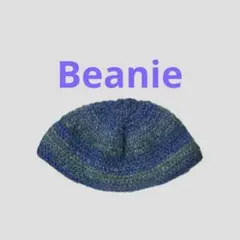 大きめサイズビーニー　クラッシャーハット　メンズサイズ　ハンドメイド