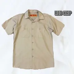 【未使用　新品】RED KAP ベージュ ワークシャツ MED-Mオーバーサイズ
