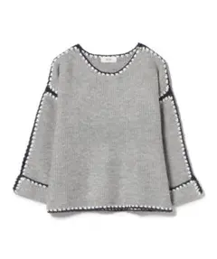 BEAMS HEART ハンドステッチ プルオーバー グレー
