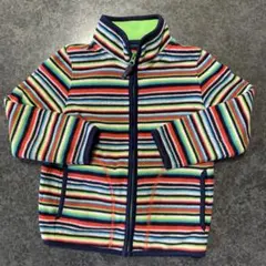 ユニクロ　ストライプ フリースジャケット110cm美品