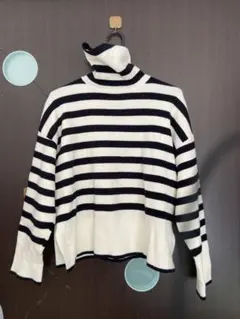 DAZY ストライプ タートルネック セーター M