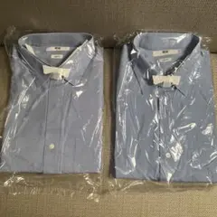 UNIQLO ファインクロスストレッチスリムフィットブロードシャツ 2枚セット
