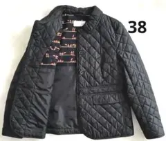 マッキントッシュフィロソフィー キルティングジャケットブラック　裏地うさぎ柄