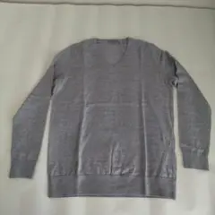 theory luxe グレー Vネックセーター 038