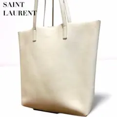 SAINT LAURENT サンローラン トートバッグ レザー 白 大容量 A4のサムネイル