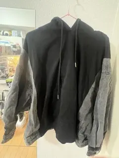 EGOIST フード付きパーカー ブラック/グレー