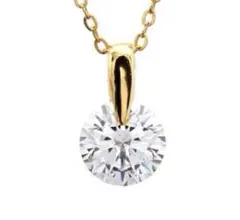 特大! 1ct K18 大粒 ダイヤモンド ネックレス 18金刻印 K18 - メルカリ